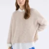 Agna-Musterpullover Ecru