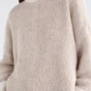 Agna-Musterpullover Ecru