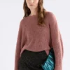 Agna-Musterpullover in Rosewood