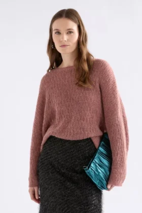 Agna-Musterpullover in Rosewood