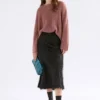 Agna-Musterpullover in Rosewood