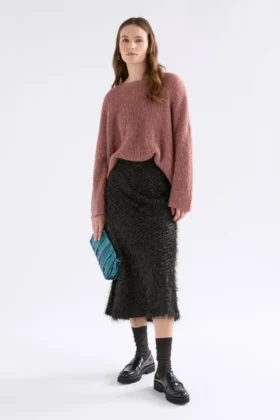 Agna-Musterpullover in Rosewood