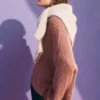 Agna-Musterpullover in Rosewood