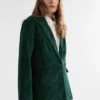 Altes Jacke Grün Sinda-Print