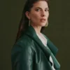 Feine Lederjacke in Milan Green
