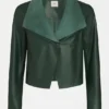 Feine Lederjacke in Milan Green