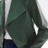 Feine Lederjacke in Milan Green
