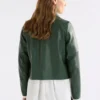 Feine Lederjacke in Milan Green