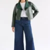 Feine Lederjacke in Milan Green
