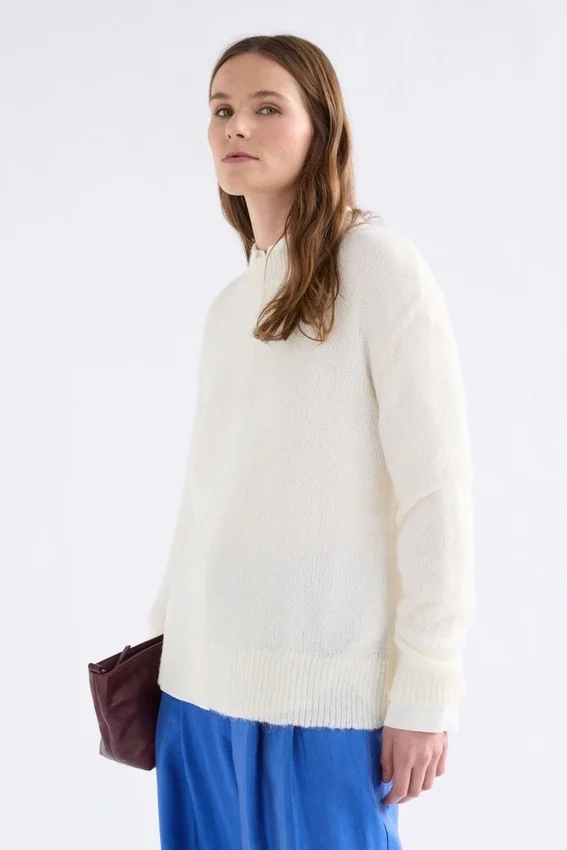 Fjer-Pullover Off-White Fjer-Pullover Off-White