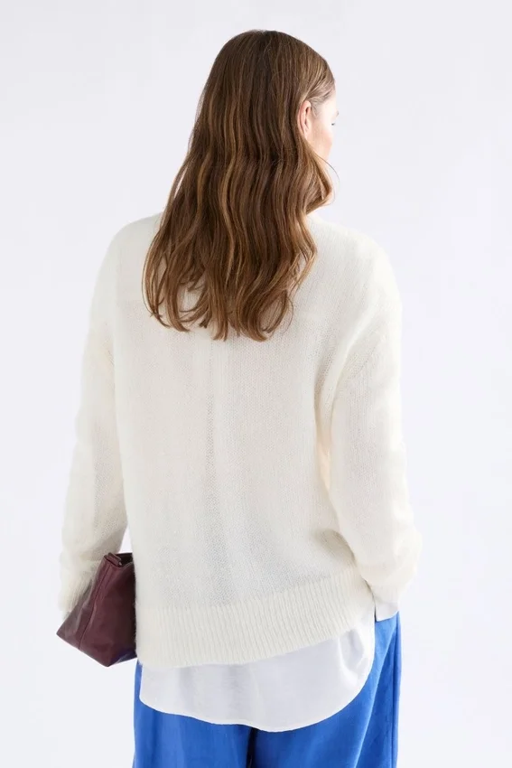 Fjer-Pullover Off-White Fjer-Pullover Off-White