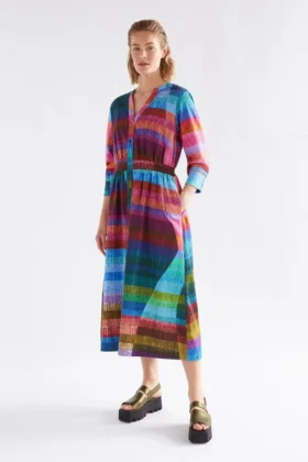 Gia 3/4-Ärmel-Hemdkleid