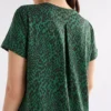 Haki-Kleid mit grünem Sinda-Print