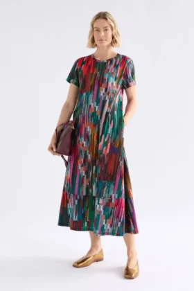 Haki-Kleid mit Mella-Print Haki-Kleid mit Mella-Print