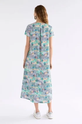 Haki-Kleid mit Schachmuster