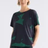 Haki-T-Shirt mit kurzen Ärmeln
