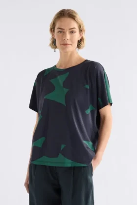 Haki-T-Shirt mit kurzen Ärmeln