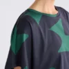 Haki-T-Shirt mit kurzen Ärmeln