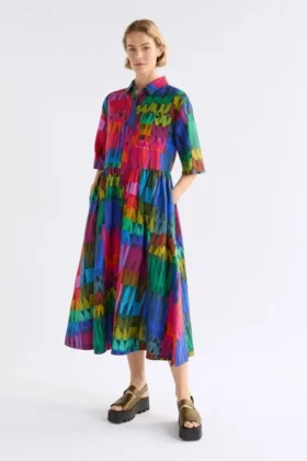 Leichtes Leinenkleid „Lind Print“