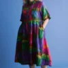 Leichtes Leinenkleid „Lind Print“