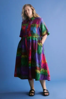 Leichtes Leinenkleid „Lind Print“