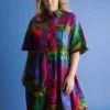 Leichtes Leinenkleid „Lind Print“