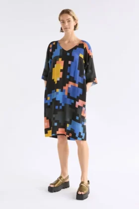 Malo-Kleid mit V-Ausschnitt