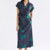 Minnen-Wickelkleid mit Tera-Print