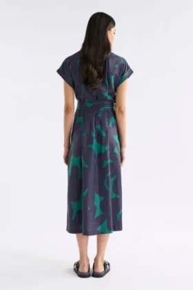 Minnen-Wickelkleid mit Tera-Print