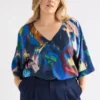Moda-Top mit V-Ausschnitt