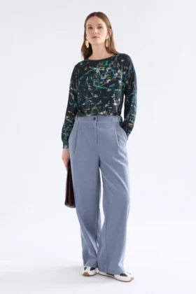 Noemi-Cordhose in Eisblau