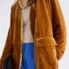 Samt Weiche Blazerjacke Golden