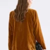 Samt Weiche Blazerjacke Golden