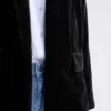 Samtweiche Blazerjacke in Schwarz