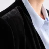 Samtweiche Blazerjacke in Schwarz
