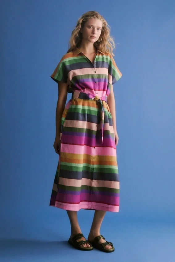 Tilko Leinen-Hemdkleid mit Lysbro-Print Tilko Leinen-Hemdkleid mit Lysbro-Print