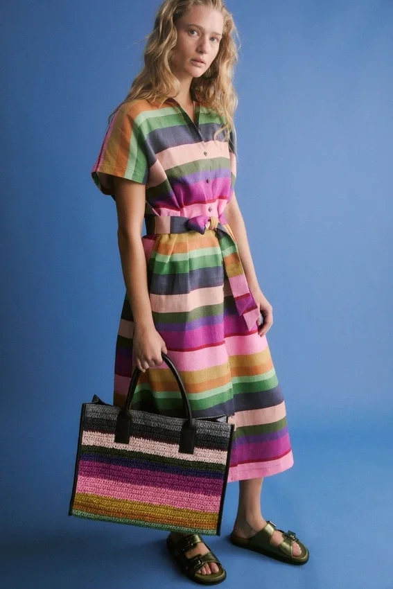 Tilko Leinen-Hemdkleid mit Lysbro-Print Tilko Leinen-Hemdkleid mit Lysbro-Print