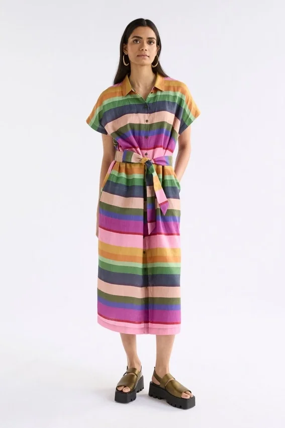 Tilko Leinen-Hemdkleid mit Lysbro-Print Tilko Leinen-Hemdkleid mit Lysbro-Print